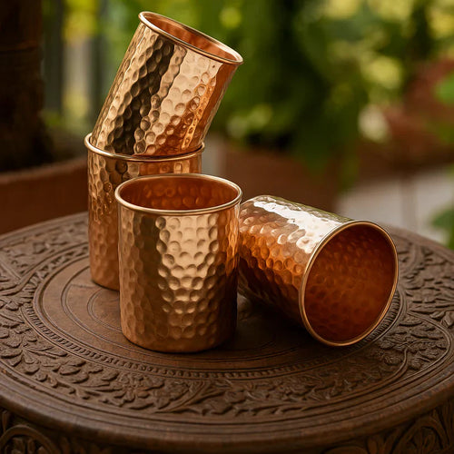 Artisan Copper Glass Set